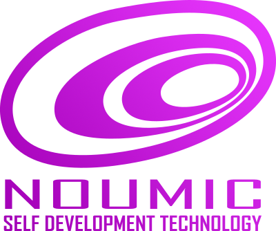 Noumic logo monochrome purple design